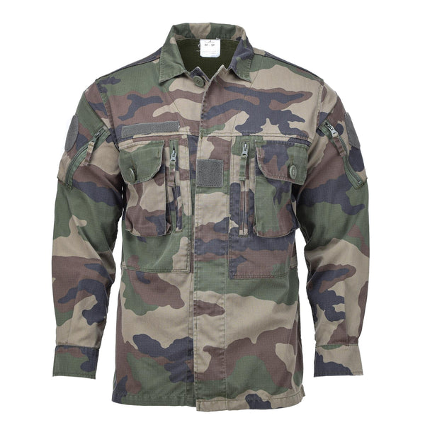 Veste de campagne militaire française originale, chemises de camouflage légères en ripstop CCE