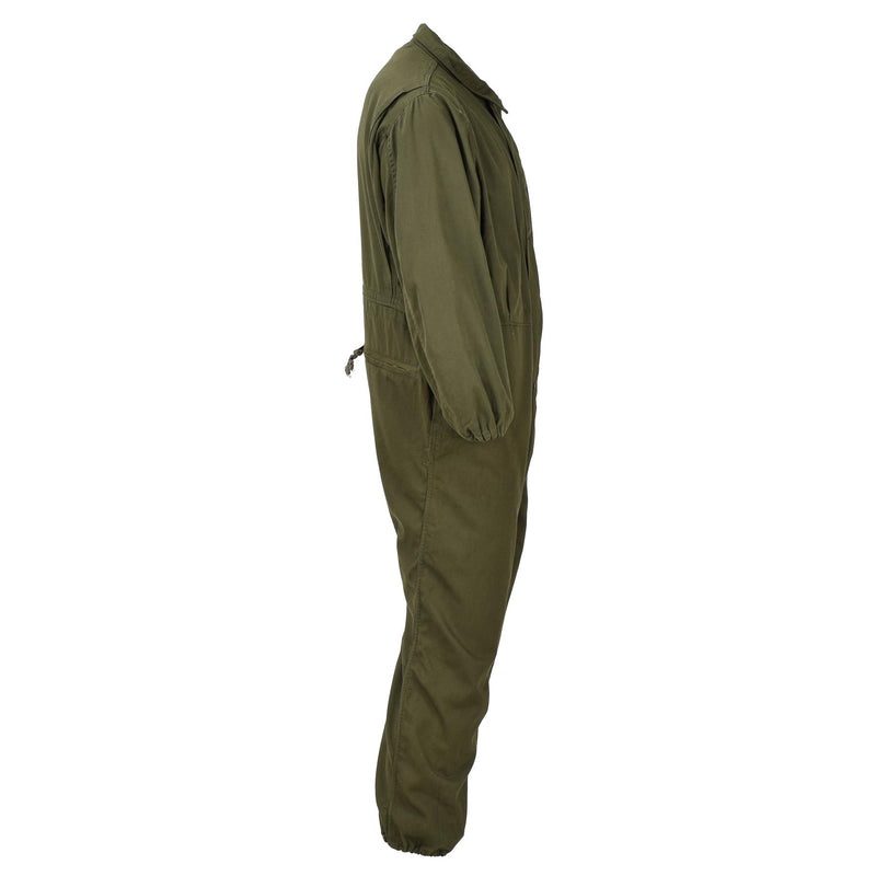 Originele Amerikaanse militaire coveralls werk monteur jumpsuit leger snap sluiting olijf