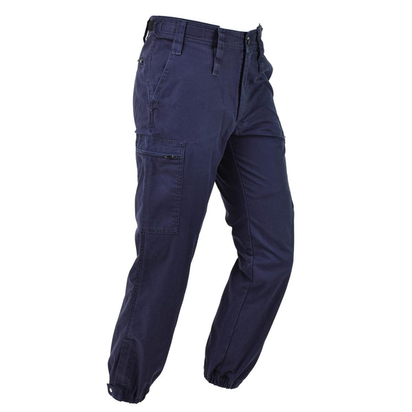 Pantalon de travail original de l'armée néerlandaise, uniforme de travail, pantalon réglable, braguette zippée, bleu