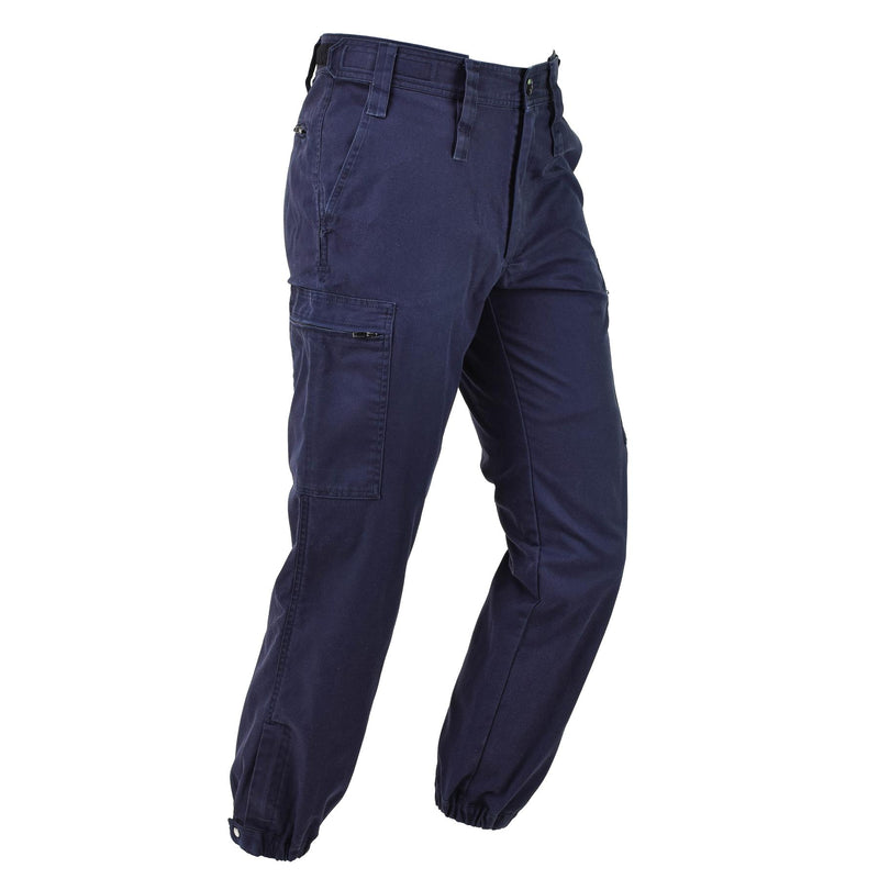 Origineel Nederlands leger werkbroek uniform werkkleding verstelbare broek Zip Fly Blue