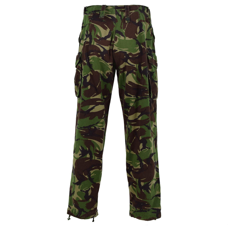 Pantalon de combat BDU original de l'armée britannique tempéré DMP Woodland Pantalon de surplus