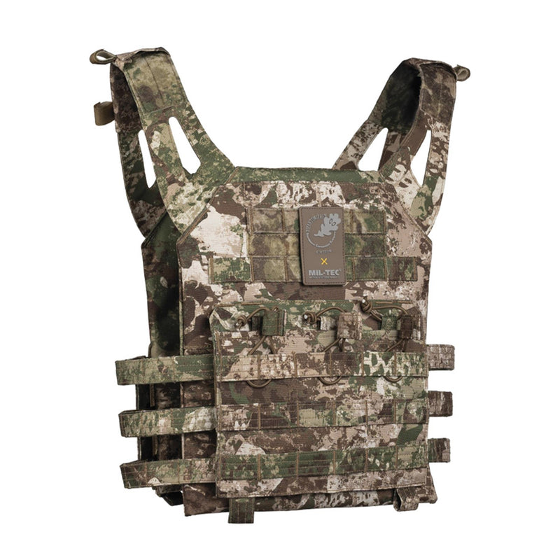 Gilet de transport de plaques de l'armée MIL-TEC Gen II camouflage enduit de PVC confortable molle