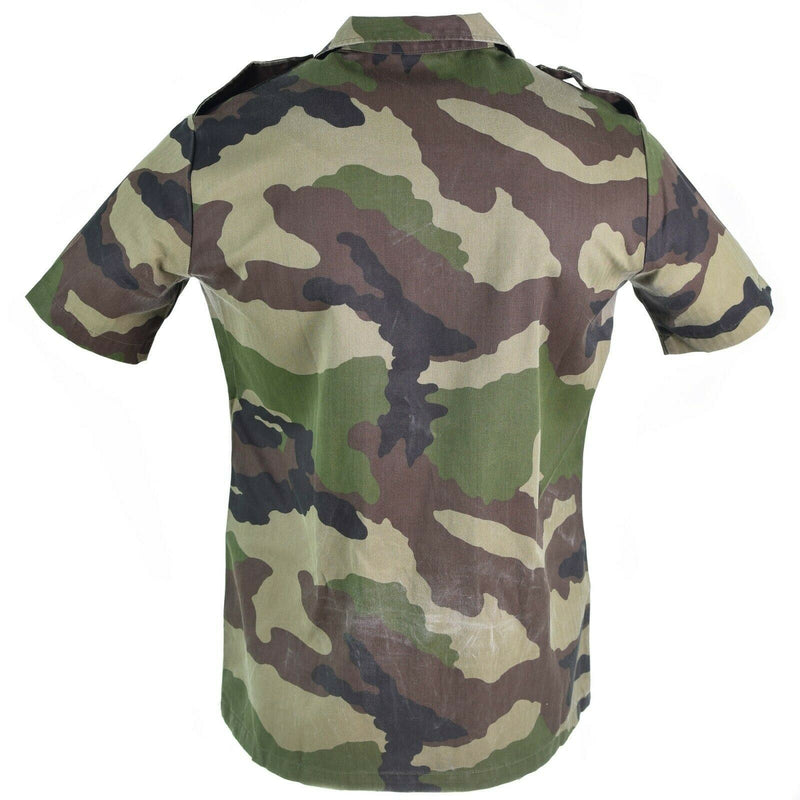 Chemise F2 originale de l'armée française camouflage bois CCE manches courtes