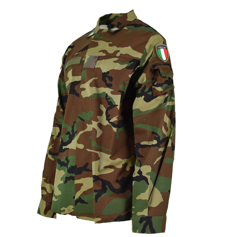 Veste de combat militaire originale italienne légère camouflage forêt surplus de l'armée NEUF