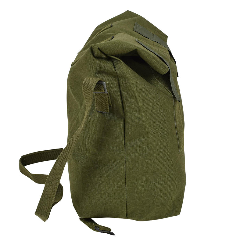 Sac à bandoulière militaire danois original en nylon avec revêtement PVC enroulable Olive