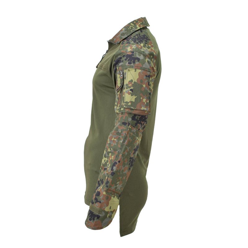 Chemises de style armée allemande de marque TACGEAR, sous-vêtements de troupes de combat, camouflage flecktarn