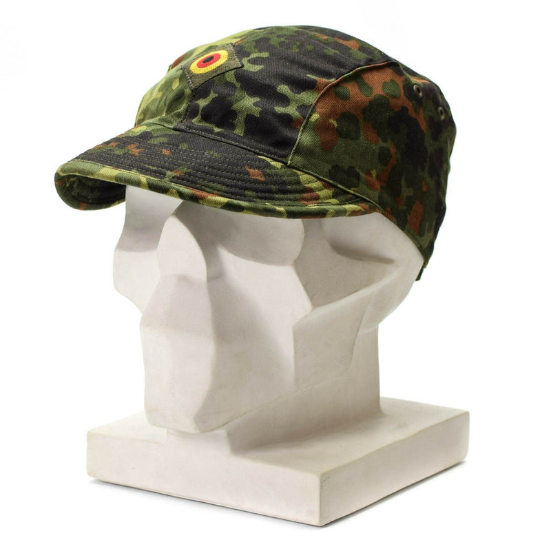 Véritable casquette de l'armée de l'air allemande originale flecktarn camo peak hat militaire NEUF