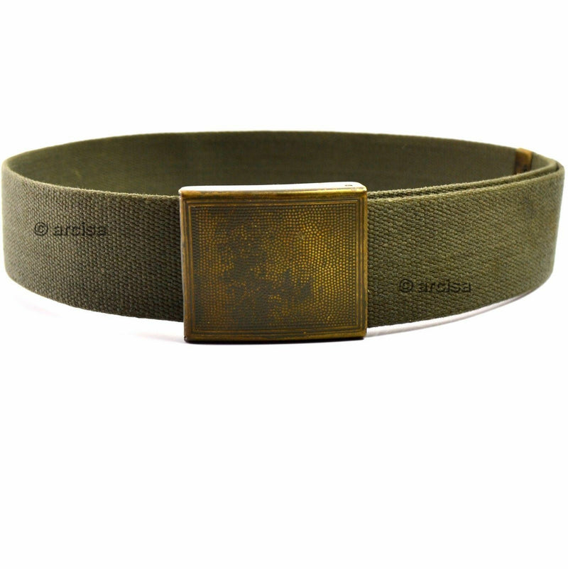 Ceinture de bretelles militaire de l'armée allemande d'origine en toile allemande robuste olive