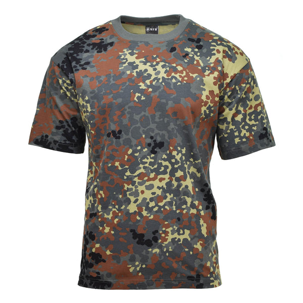 T-shirts de sport de style militaire américain MFH BW camouflage léger et respirant