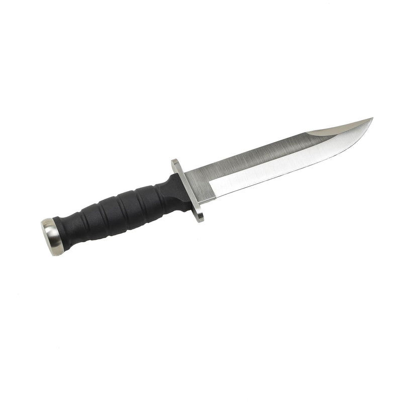 Fox Knives Originele Bowie Fixed Blade Hunting Knife 440 Steel Black Rubber Handghend