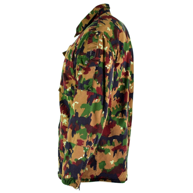 Origineel Zwitserse legerjack M83 Combat Field Alpenflage Camo -shirt met nipt