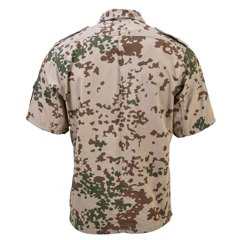 Chemise de campagne originale de l'armée allemande BW, chemisier à manches courtes camouflage Tropentarn