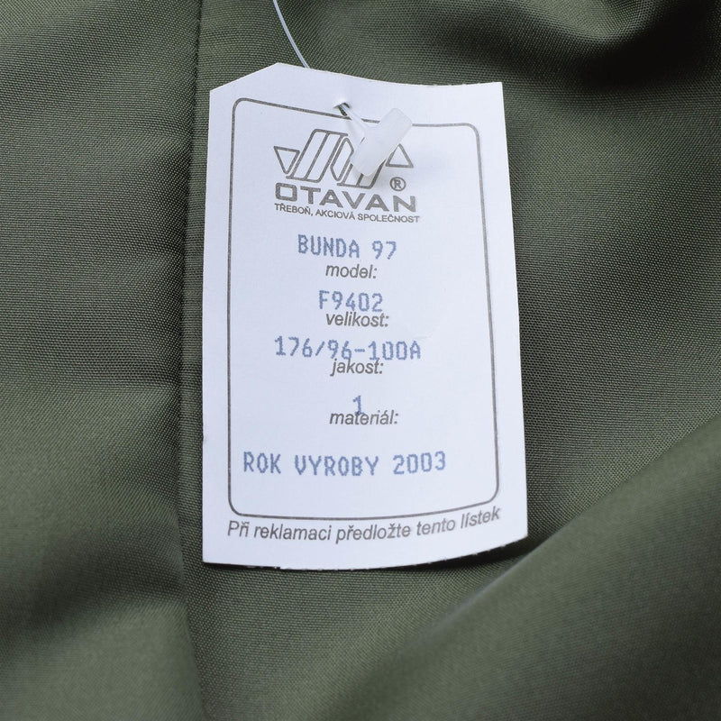 Veste de chemisier militaire tchèque originale pour troupes de campagne, blouson décontracté de l'armée olive, NEUF