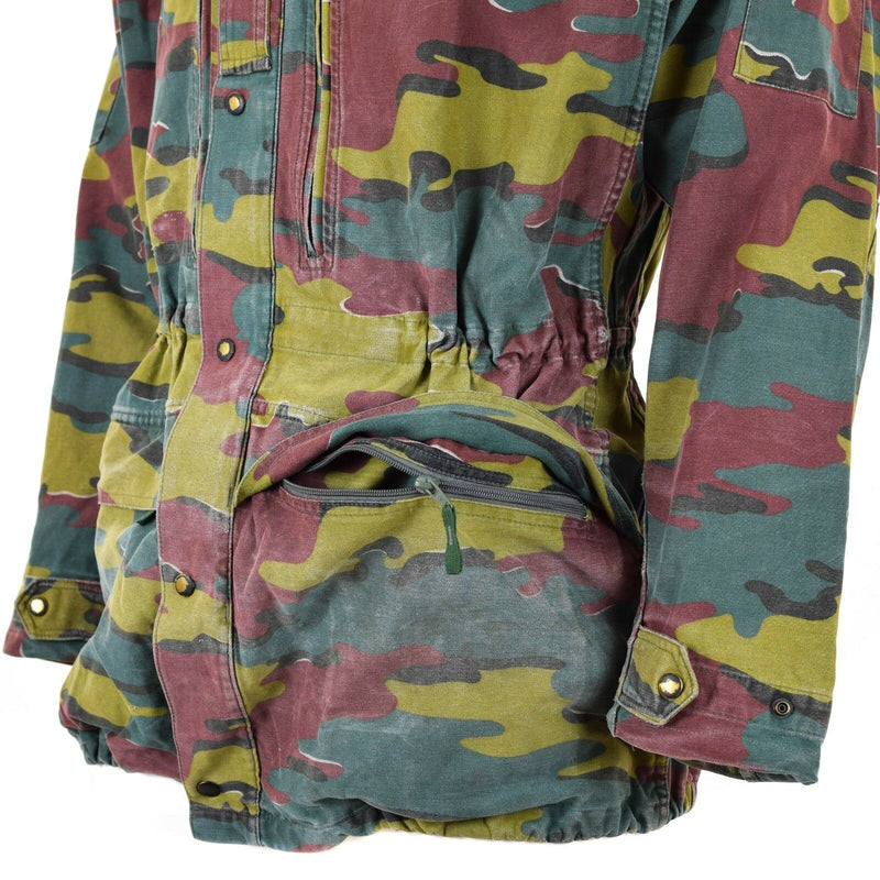 Veste de combat militaire M90 ​​de l'armée belge d'origine parka JIGSAW CAMO surplus