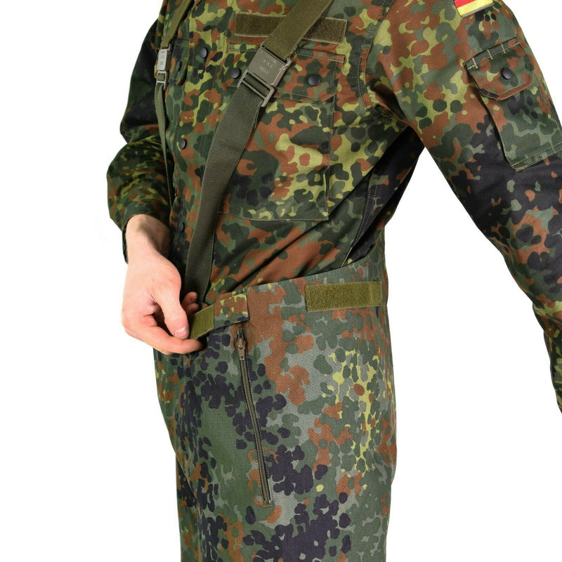 Originele Duitse legerbroeken Goretex Bib n Brace Flecktarn -broek Algemeen regen