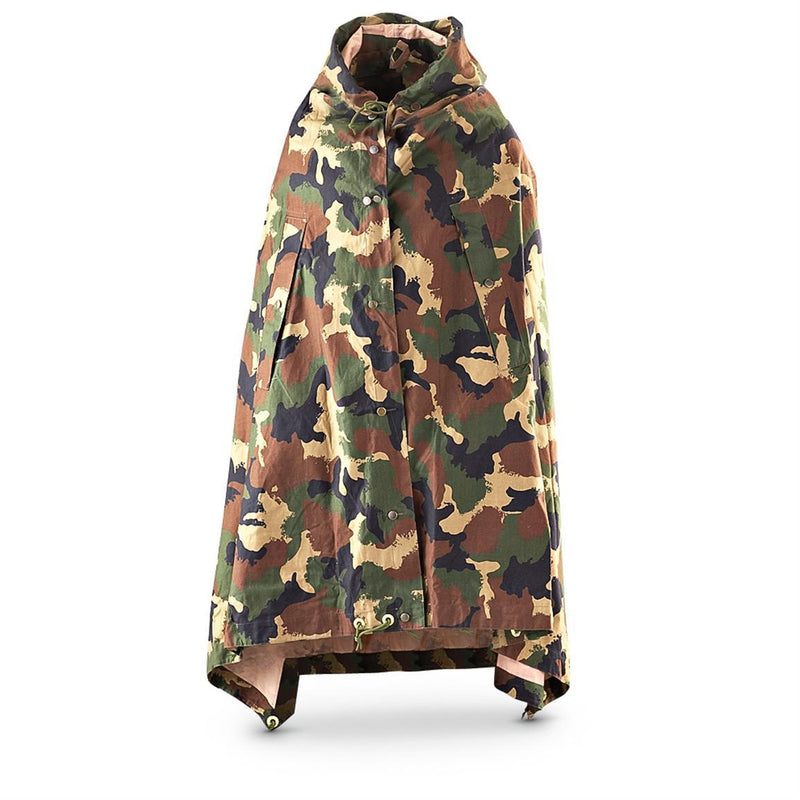 Poncho demi-abri original de l'armée camouflage militaire imperméable 165 x 255 cm surplus