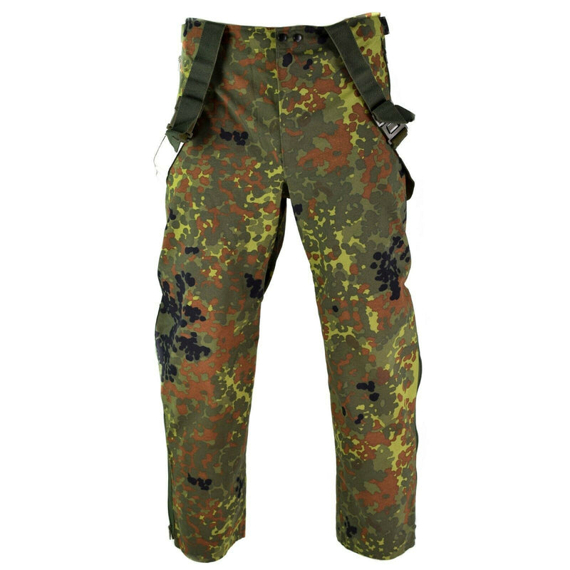 Originele Duitse legerbroeken Goretex Bib n Brace Flecktarn -broek Algemeen regen