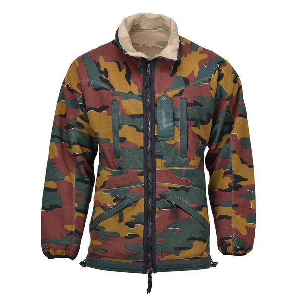 Veste polaire originale de l'armée belge réversible coupe-vent BDU jigsaw jumper