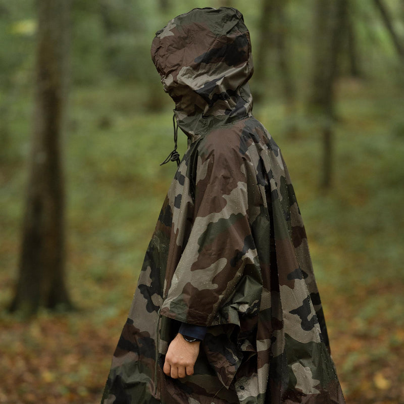 Poncho imperméable de style militaire de marque RipStop de pluie de style militaire CCE Camouflage