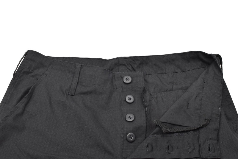 Pantalon cargo noir de style armée américaine de marque Mil-Tec, pantalon de combat en ripstop