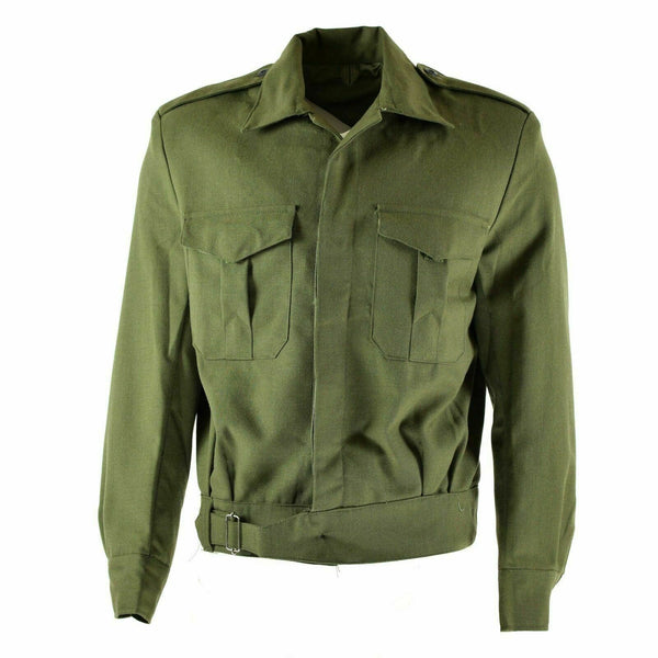 Véritable veste de campagne Ike de l'armée grecque en gabardine de laine blaze kaki militaire NEUF