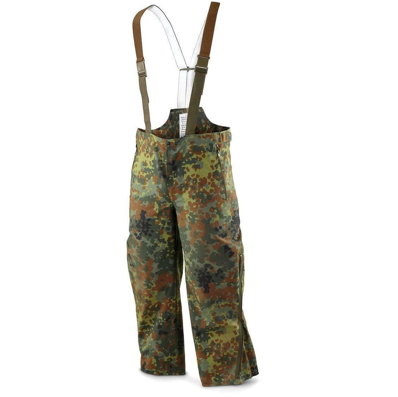 Originele Duitse legerbroeken Goretex Bib n Brace Flecktarn -broek Algemeen regen