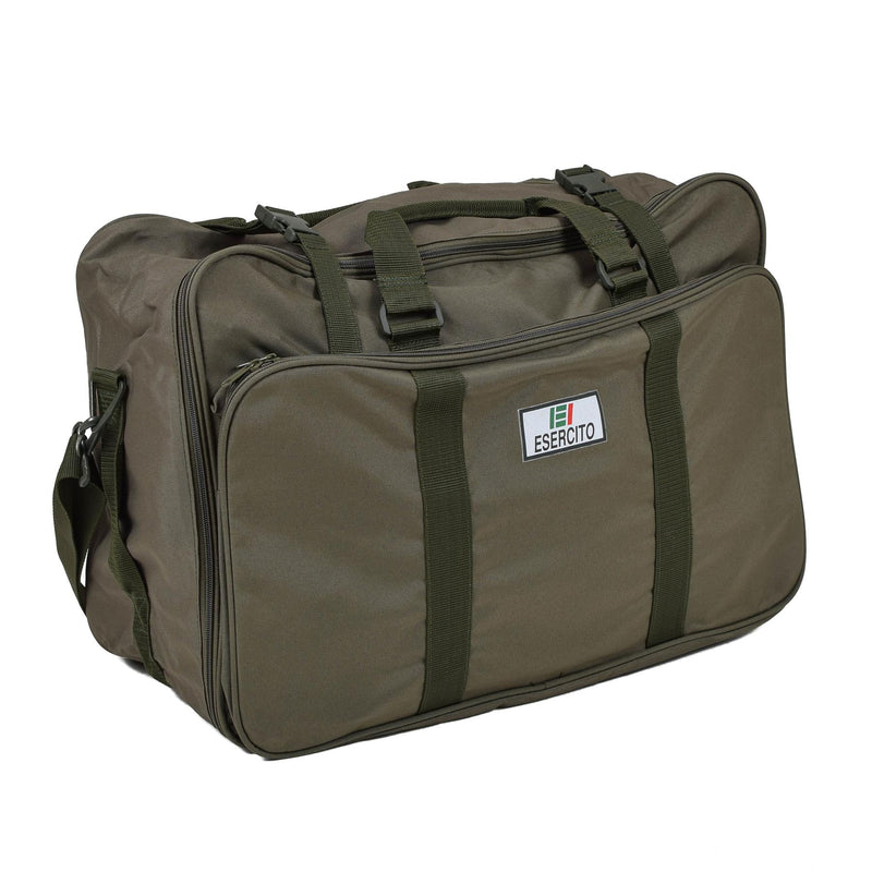 Véritable sac de sport de l'armée italienne 60 l avec logo Esercito et bretelles réglables Olive