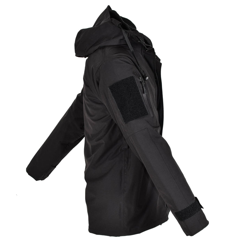 Parka de marque Mil-Tec avec doublure d'hiver Veste noire chaude imperméable Vêtements de pluie pour hommes