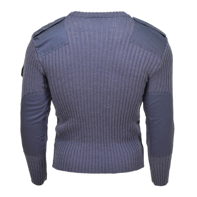 Origineel Britse leger pullover commando jumper blauw grijs trui wol