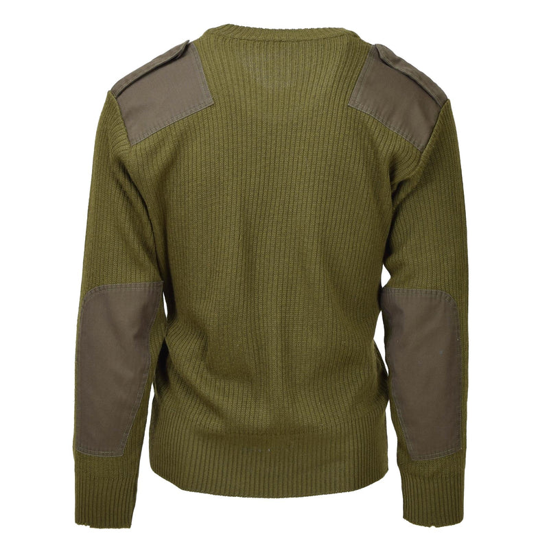 Originele Italiaanse militaire olijfolige pullover bodywarmer trui v-hals trui