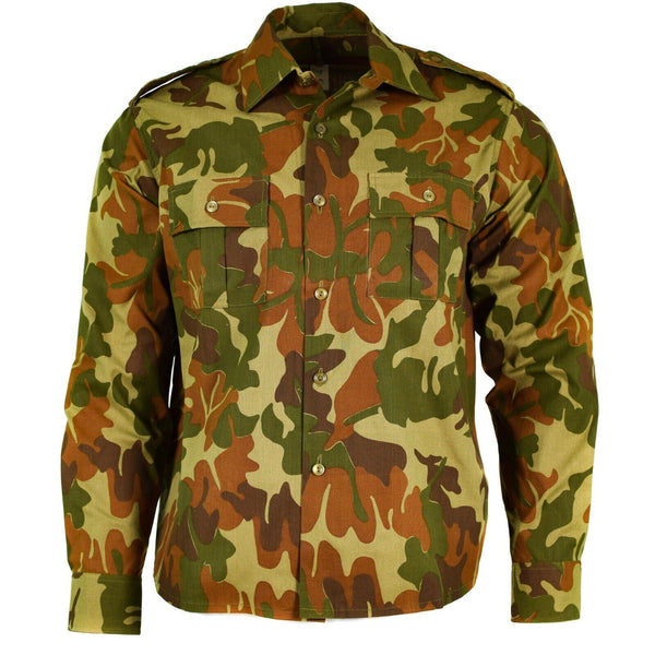 Véritable chemise de l'armée roumaine camouflage feuille M90 ​​Roumanie militaire combat NEUF