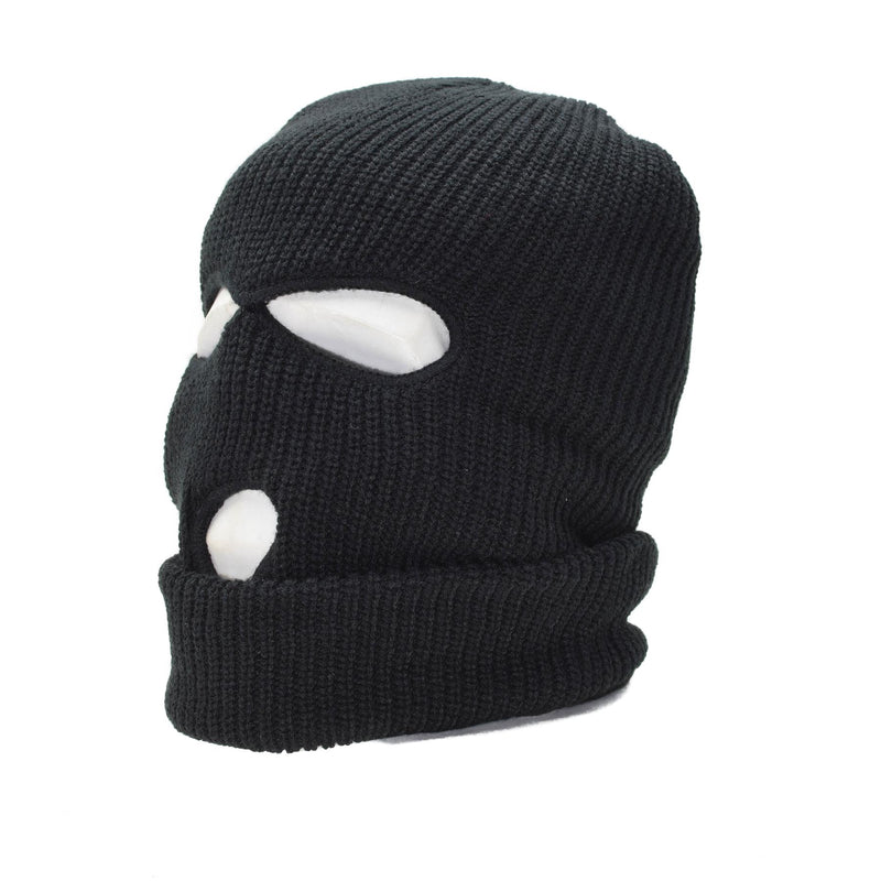 Merk mil-tec balaclava 3 holes thinsule ™ zwart gezicht masker tactische uitrusting winter