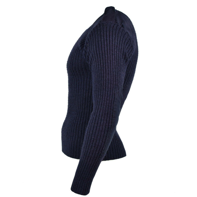 Originele Britse leger marineblauw trui commando jumper trui ronde nekwol