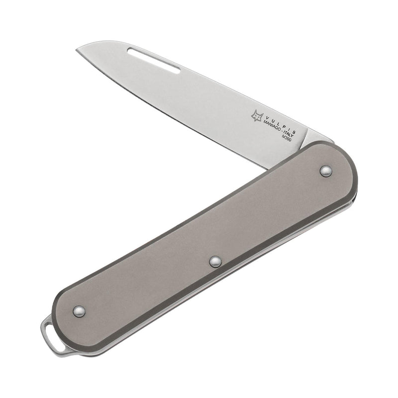 Couteau de poche pliant Fox Knives VULPIS en acier inoxydable M390 avec manche en titane