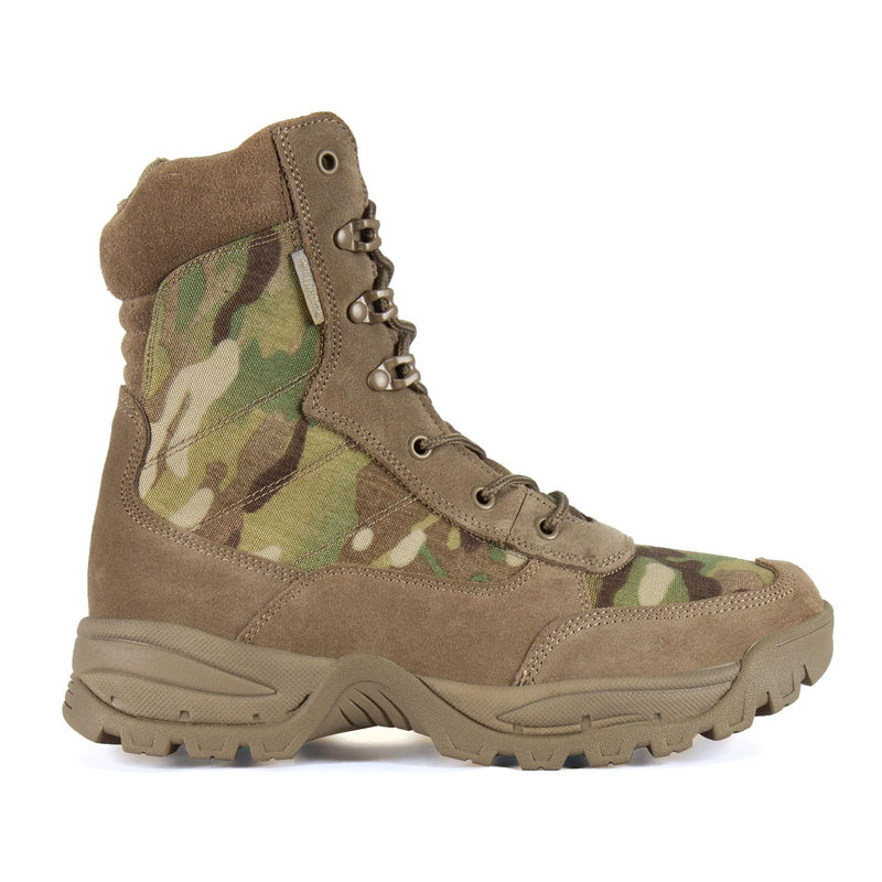 Teesar Tactical Multicam Boots Side Zip Hunting Hiking Trekking Duty Footwear