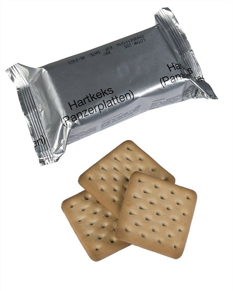 Véritable paquet de nourriture de survie de l'armée allemande Biscuits d'extérieur 125 g Crackers MRE de l'OTAN