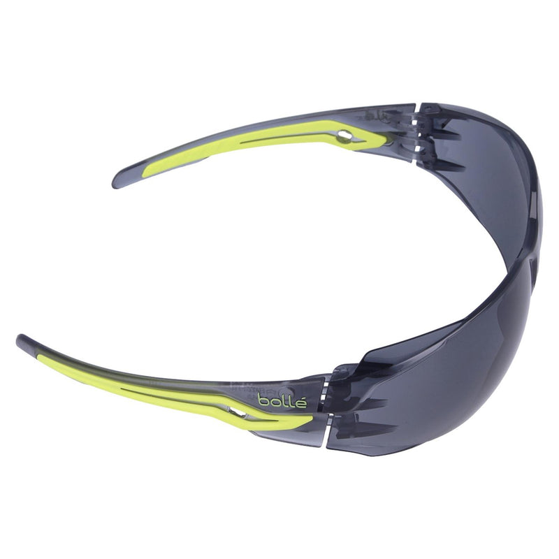 Lunettes de sécurité tactiques Bolle SILEX+ Monture noire et jaune Verres fumés Protection UV