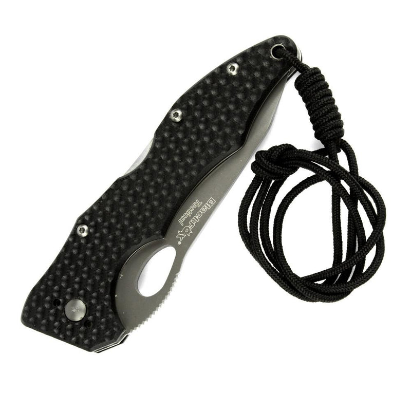 Couteau tactique pliant Fox Knives Tactical BF-105T lame en acier inoxydable avec revêtement en titane noir