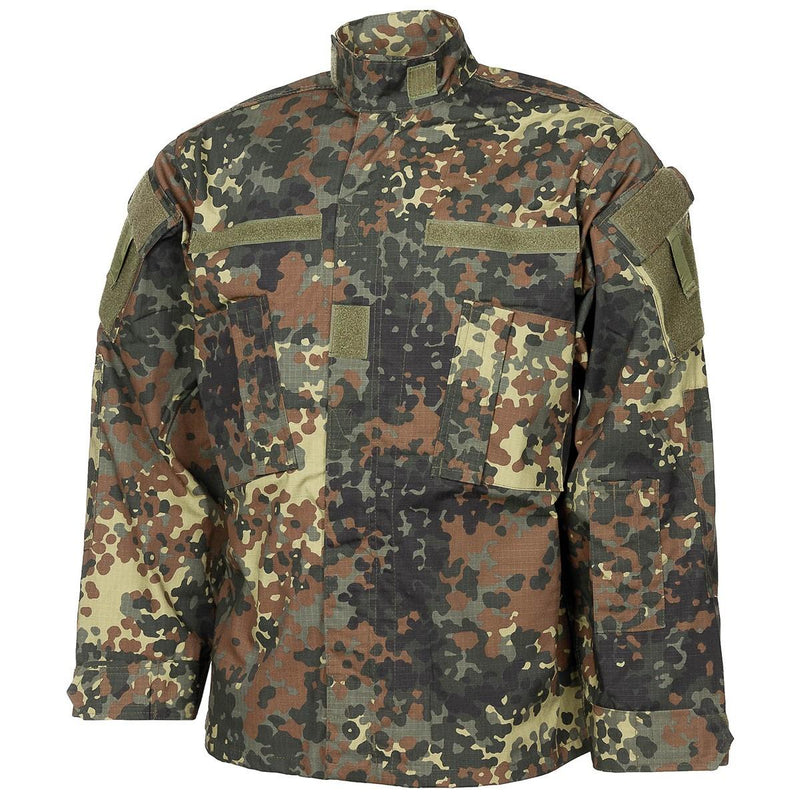 MFH -merk U.S. Militaire stijl Jas Veld Uniform Flecktarn Camo RIPST NIEUW