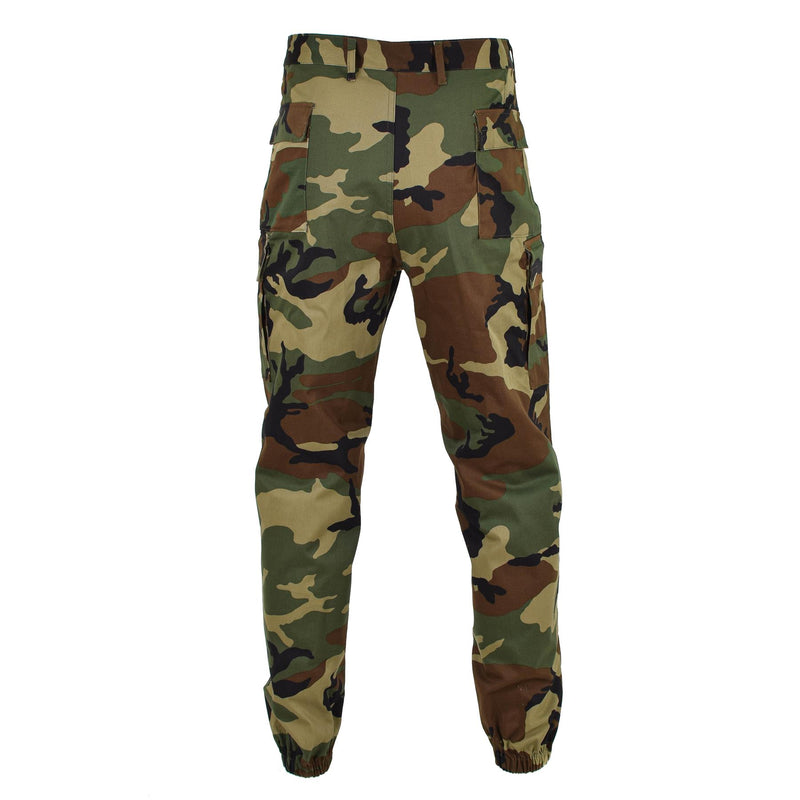 Originele Italiaanse militaire vrachtbroek Combat Woodland Camo Field broek Nieuw