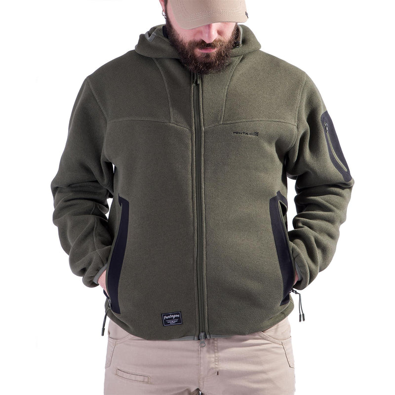 Pull tactique PENTAGON Falcon PRO style militaire bodywarmer sweat à capuche polaire tricotée