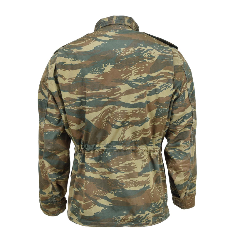 Veste de campagne authentique de l'armée grecque Chemises militaires grecques surplus de camouflage lézard