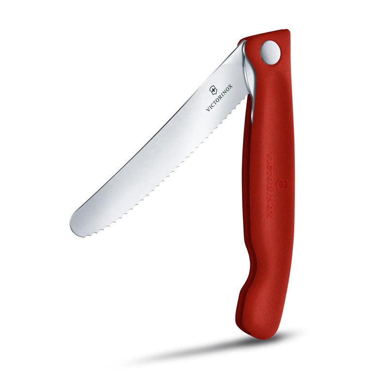 Couteau d'office pliant Victorinox Swiss Classic Lame en acier inoxydable Rouge