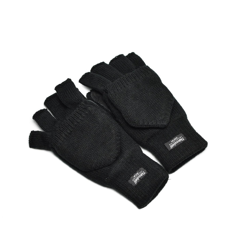 Merk Thinsulate Finger Mitts Gloves Winter Black Olive OD