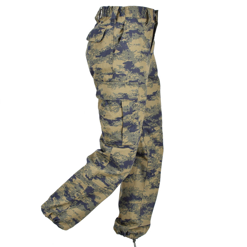 Originele Turkse leger blauwe digitale camo tactische broek ripstop gevechts broek