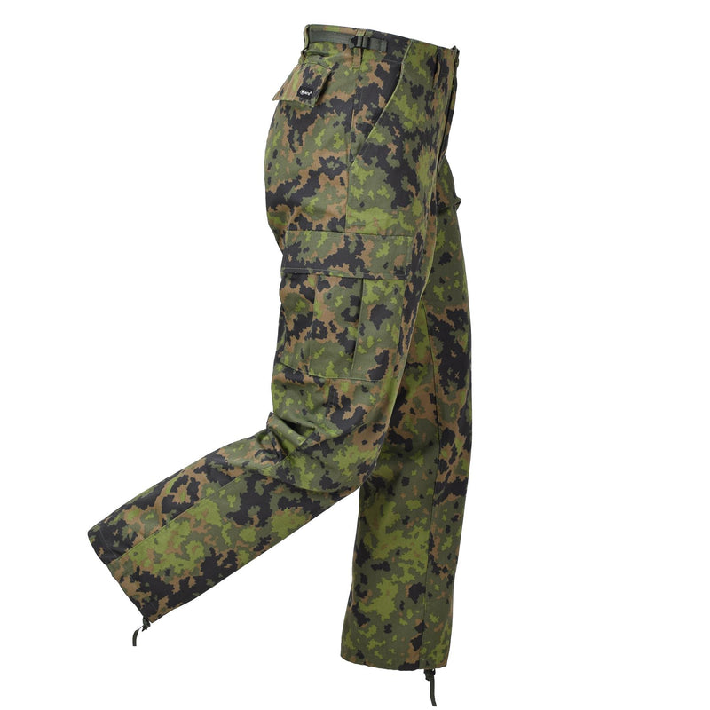 Pantalon de combat MFH Pantalon BDU durable à taille réglable M05 Camouflage finlandais