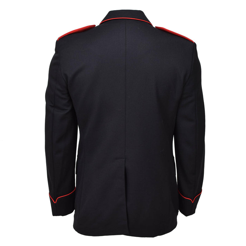 Veste de cérémonie originale des carabiniers militaires italiens en laine noire à rayures rouges NEUF