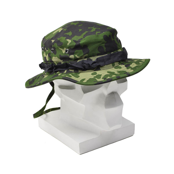 Originele Deense militaire M84 Camo boonie hoed zomer tropische pet brede rand nieuw