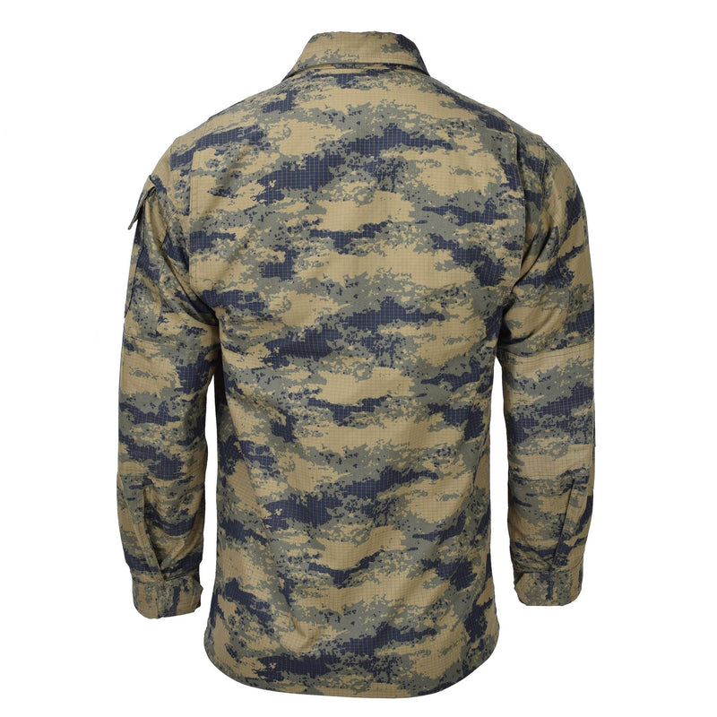 Veste tactique originale de l'armée turque en ripstop durable bleu camouflage numérique