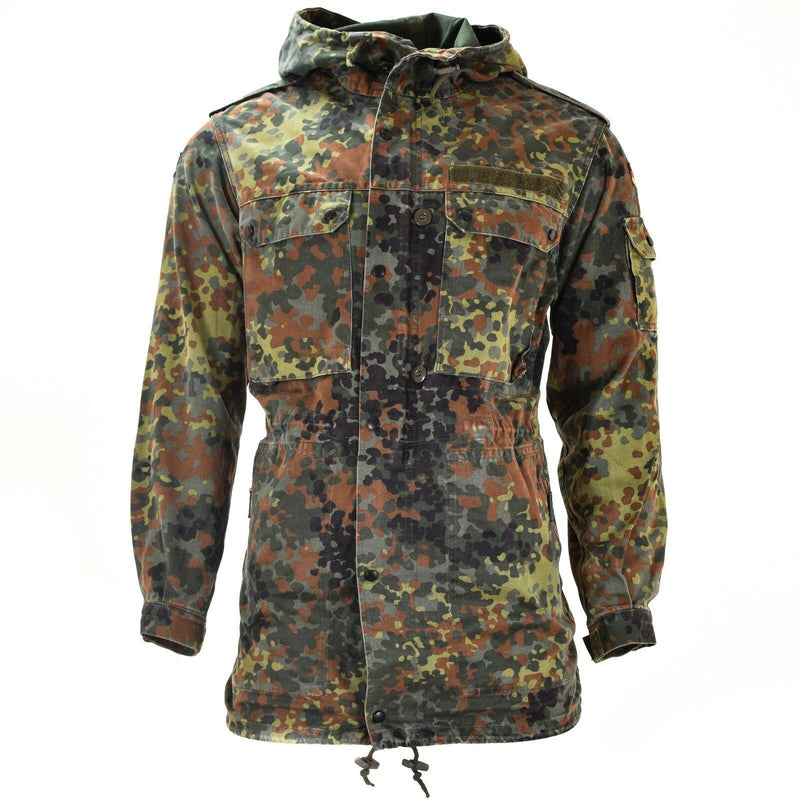 Origineel Duitse leger veldjack Parka Militaire uitgifte Hooded Flecktarn Combat